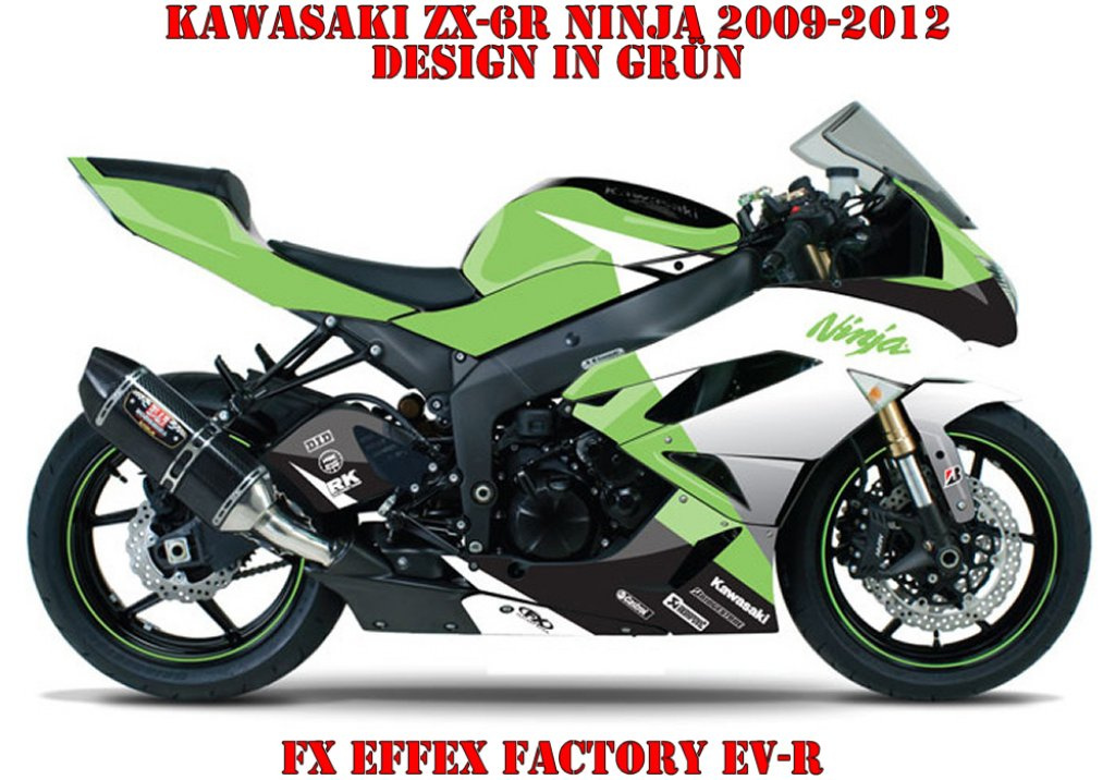 EV-R Grün für Kawasaki ZX-6R 2009-2012